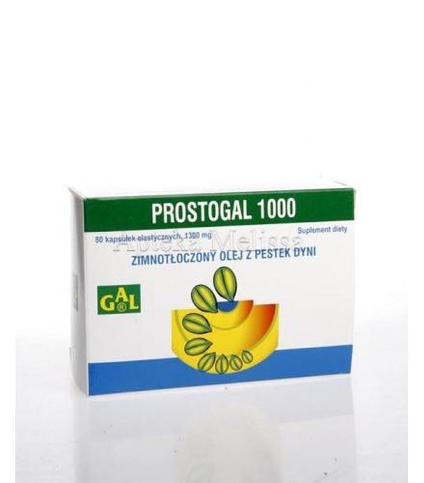 GAL PROSTOGAL 1000 Zimnotłoczony olej z pestek z dyni - 80 kaps. Prawidłowe funkcjonowanie układu moczowego.