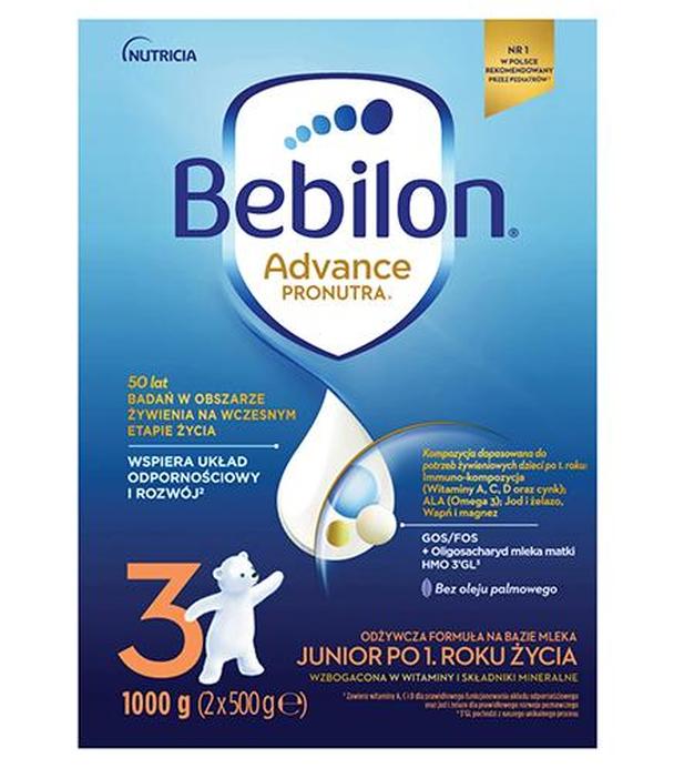 Bebilon 3 Pronutra Advance Junior Mleko modyfikowane po 1. roku życia, 1000 g
