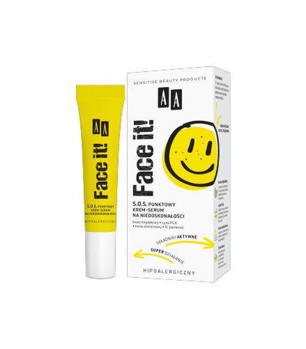 AA FACE IT! S.O.S. Punktowy krem-serum na niedoskonałości, 15 ml