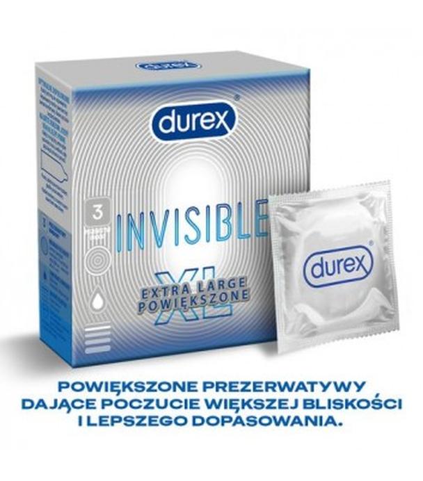 Durex Invisible XL Prezerwatywy extra powiększone - 3 szt. - cena, opinie, właściwości