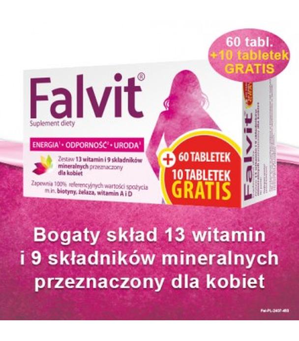 Falvit, tabletki, 60 + 10 sztuk