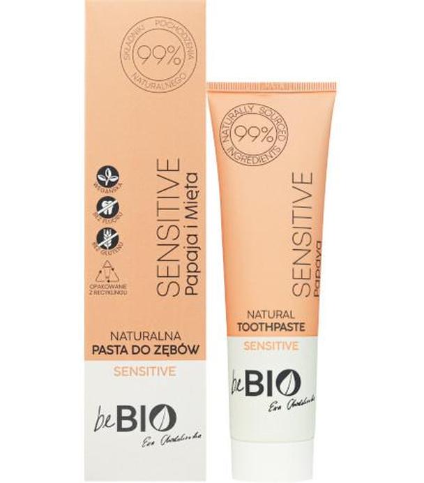 BeBio Sensitive naturalna pasta do zębów papaja i mięta 100 ml