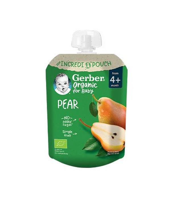 Gerber Organic For Baby  Deserek gruszka po 4. miesiącu, 80 g