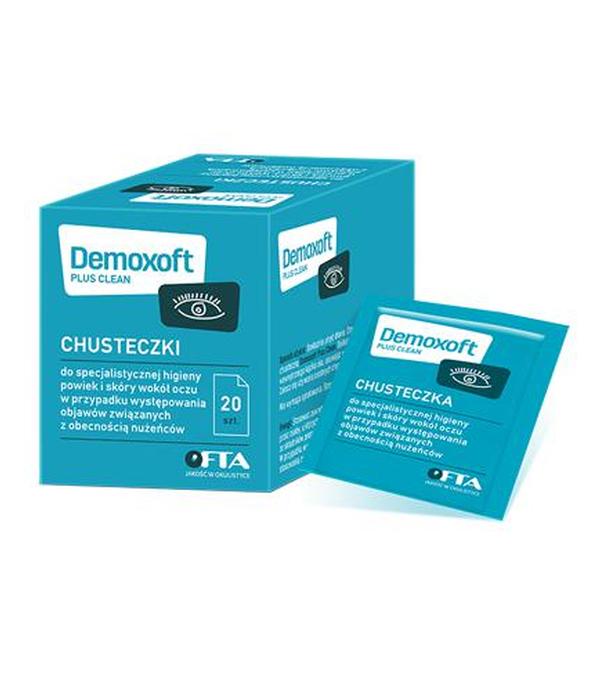 Demoxoft Plus Clean Chusteczki do powiek - 20 szt. - cena, opinie, stosowanie