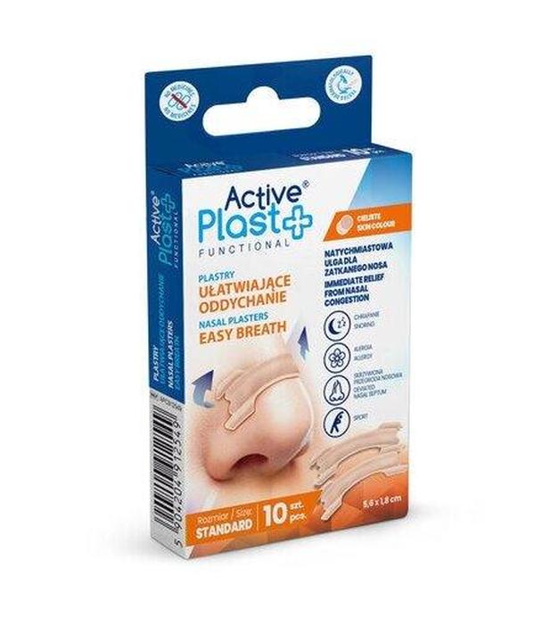 Active Plast Plastry przeciw chrapaniu, ułatwiające oddychanie STANDARD, 10 sztuk