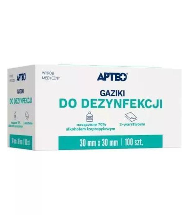 Apteo gaziki do dezynfekcji 30 mm x 30 mm, 100 sztuk