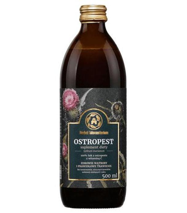 HERBAL MONASTERIUM Sok z Ostropestu - 500 ml - cena, opinie, wskazania