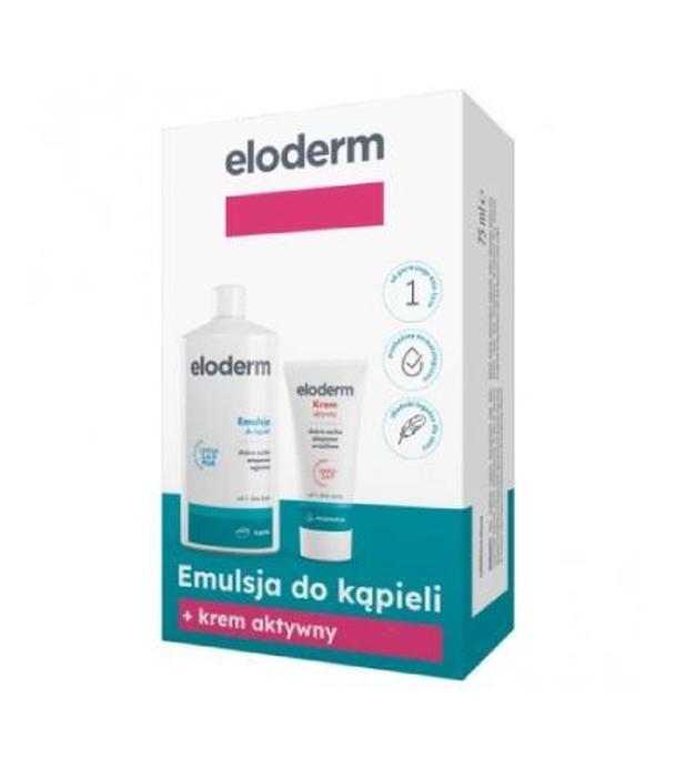 Eloderm Zestaw Emulsja do kąpieli, 400 ml + Krem aktywny, 75 ml