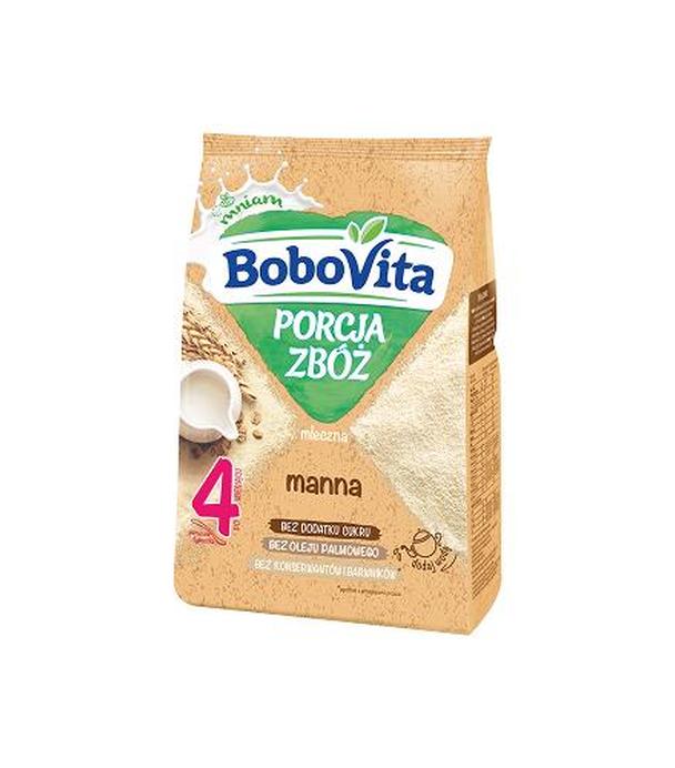 BOBOVITA PORCJA ZBÓŻ Manna kaszka mleczna po 4 m-cu - 210 g