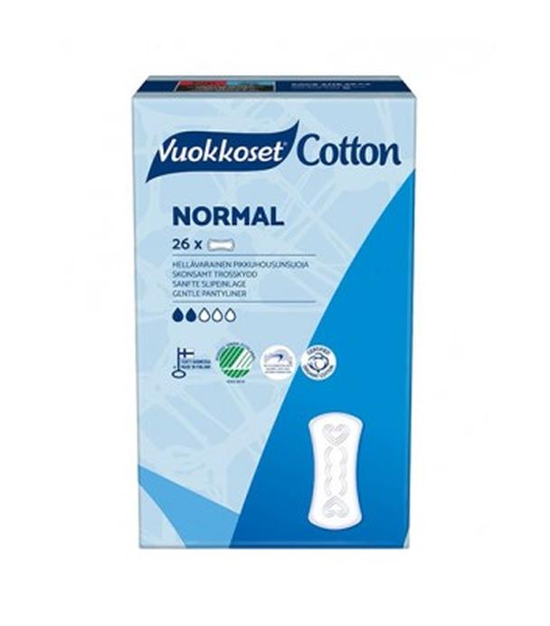 Vuokkoset, COTTON, Wkładki Higieniczne z bawełny organicznej Normal Sensitive, 26 sztuk