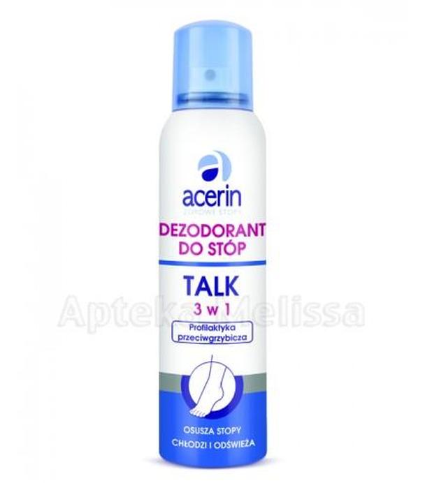 ACERIN TALK 3w1 Dezodorant do stóp o działaniu osuszającym i przeciwgrzybiczym,150 ml, cena, opinie, właściwości