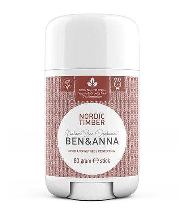 Ben & Anna Naturalny dezodorant na bazie sody Nordic Timber - 60 g - cena, opinie, właściwości