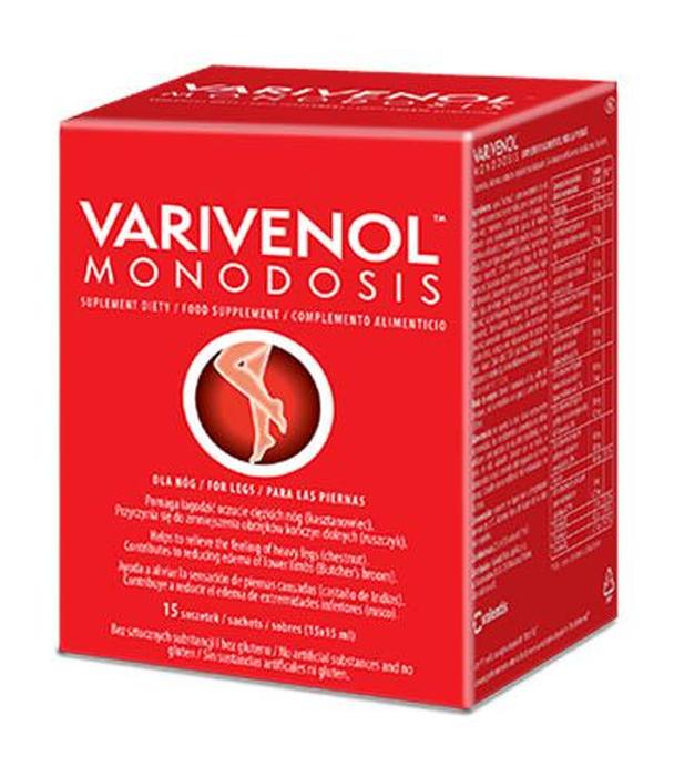 VARIVENOL MONODOSIS - 15 sasz. x 15 ml.  Suplement diety dla nóg.