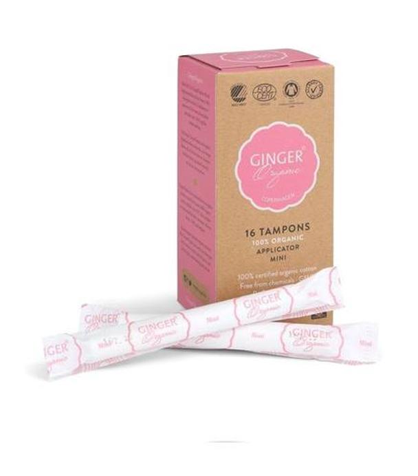 GINGER ORGANIC Tampony organiczne z aplikatorem MINI - 16 szt. - cena, opinie, właściwości