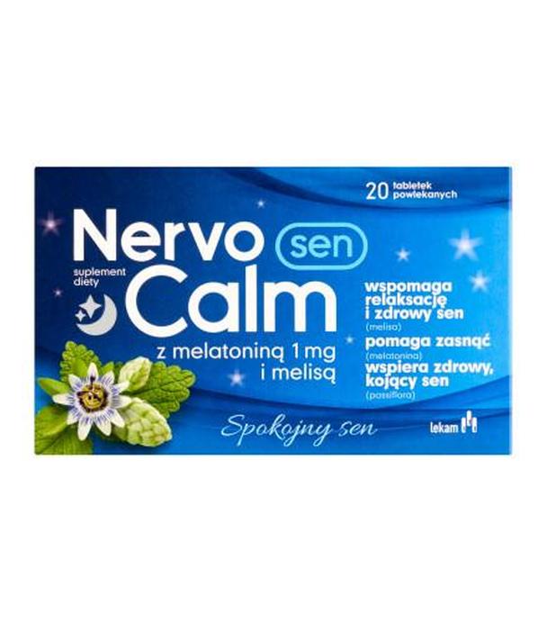 NervoCalm Sen z melatoniną 1mg i melisą 20 tabletek powlekanych