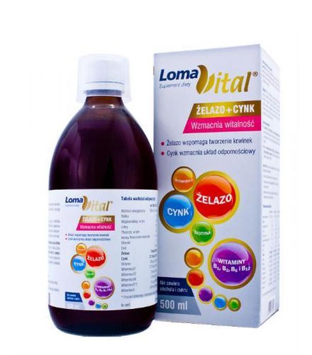 LOMA VITAL Żelazo + cynk - 500 ml - 1020671 - zalane kartonowe opakowanie