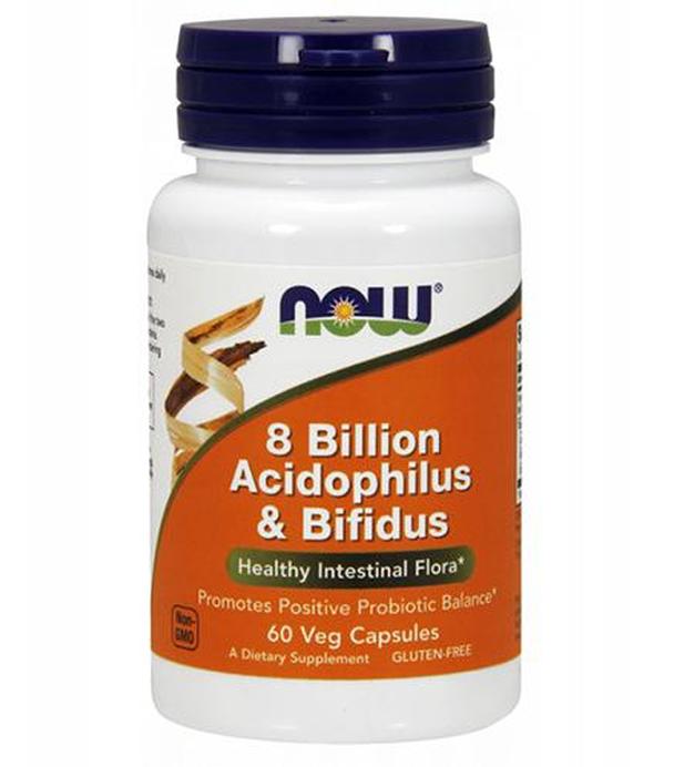 Now Foods 8 Billion Acidophilus & Bifidus - 60 kaps. - cena, opinie, wskazania