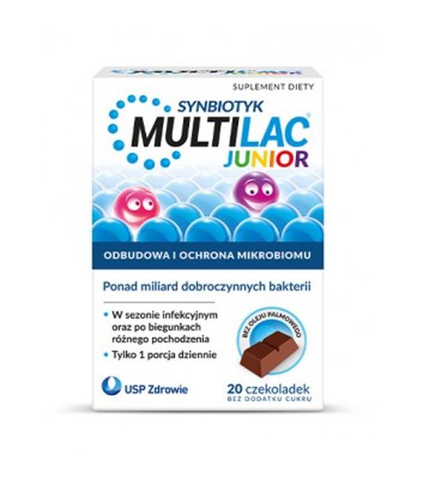 Multilac Junior synbiotyk, 20 czekoladek
