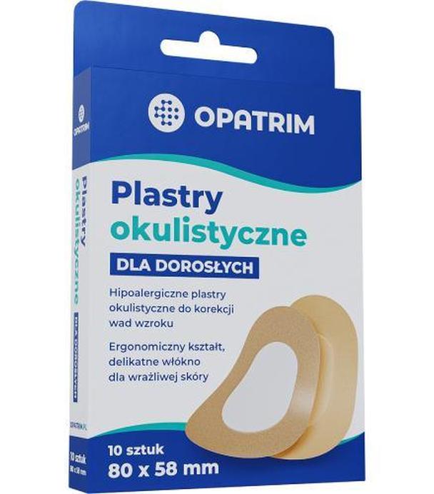 Opatrim Plastry okulistyczne dla dorosłych, 10 sztuk