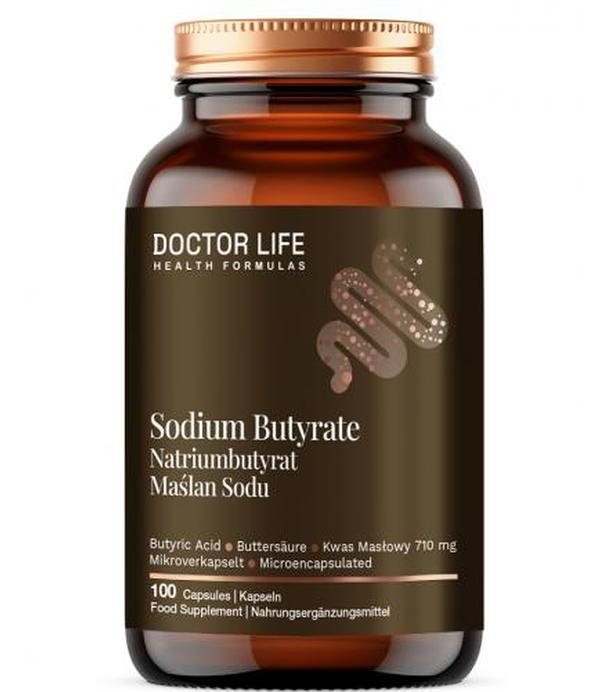 Doctor Life, Maślan Sodu 1000 mg, kapsułki, 100 sztuk