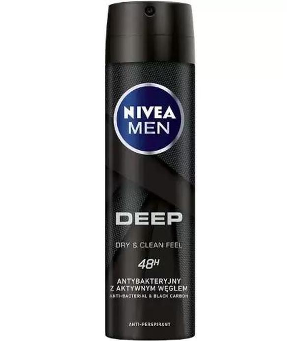 Nivea Men Deep, antyperspirant z aktywnym węglem, 150 ml