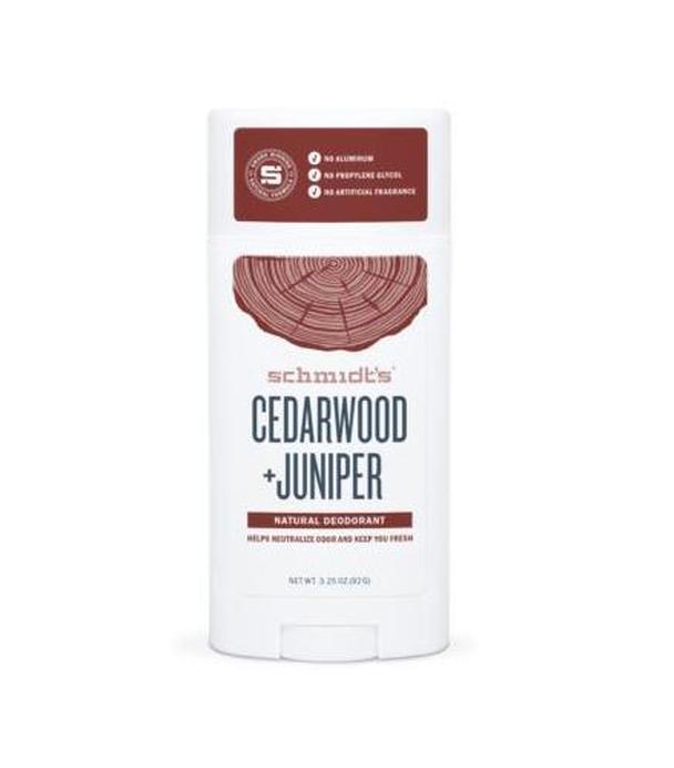 SCHMIDT'S Dezodorant w sztyfcie Drewno cedrowe + jałowiec - 58 ml