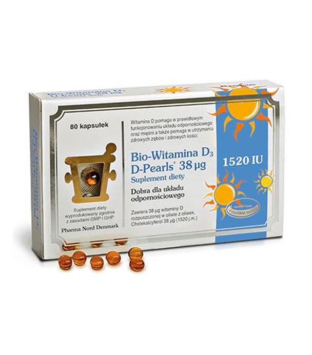 Pharma Nord Denmark Bio-Witamina D3 D-Pearls 1520 IU - 80 kaps. - cena, opinie, właściwości - ważny do 2025-09-30