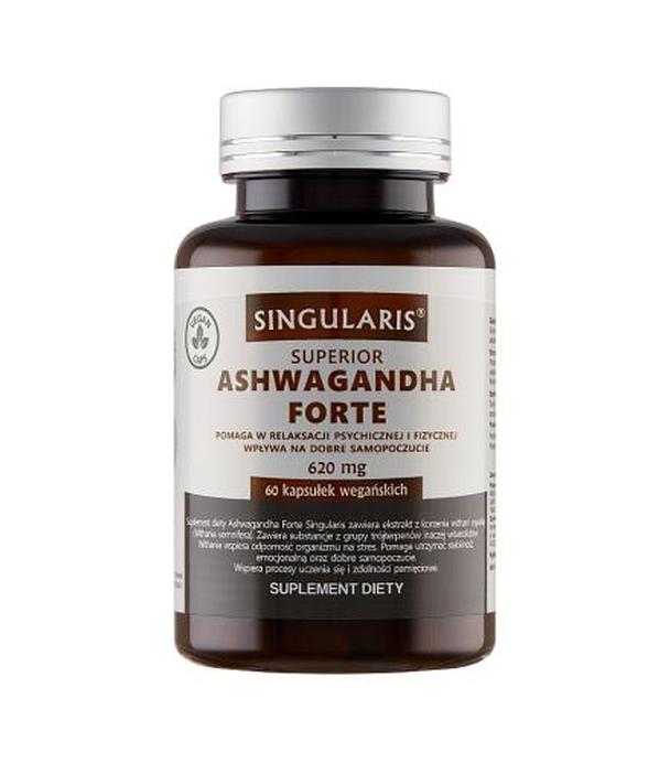 Singularis Superior Ashwagandha Forte 620 mg - 60 kaps.- cena, opinie, właściwości