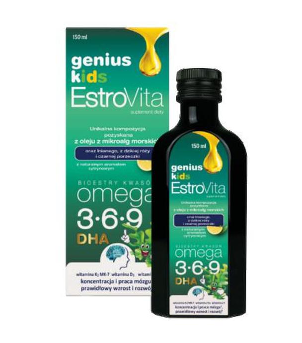 EstroVita Genius kids płyn, 150 ml, cena, opinie, właściwości
