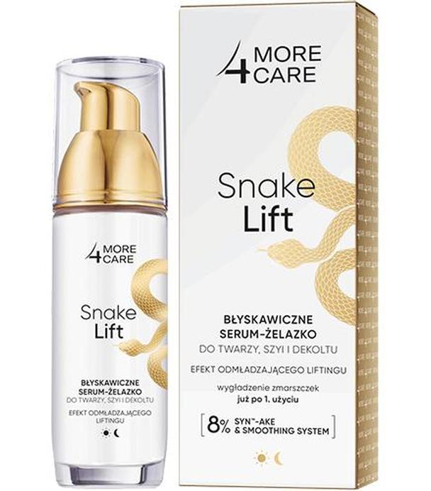 More4Care Snake Lift Błyskawiczne Serum-Żelazko do twarzy, szyi i dekoltu, 35 ml