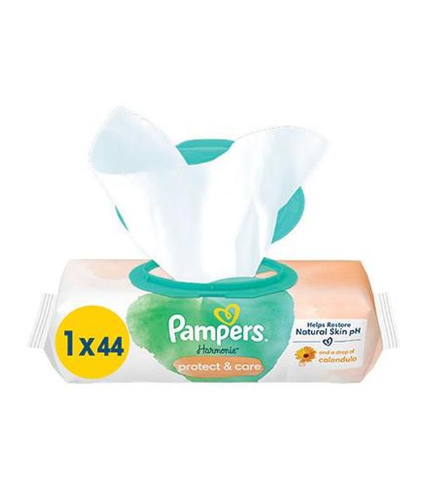 Pampers Harmonie Protect & Care Chusteczki nawilżane dla dzieci, 44 chusteczki, 1 opakowanie