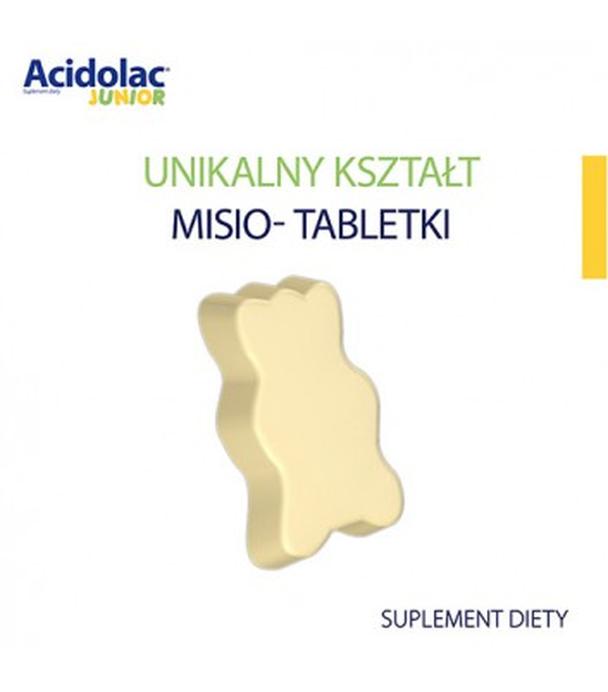 Acidolac Junior Misio - Tabletki biała czekolada, 20 tabl., cena, opinie, wskazania