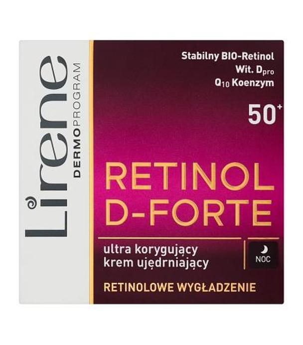 Lirene Retinol D-forte Ultra korygujący krem ujędrniający na noc 50+ - 50 ml - cena, opinie, właściwości