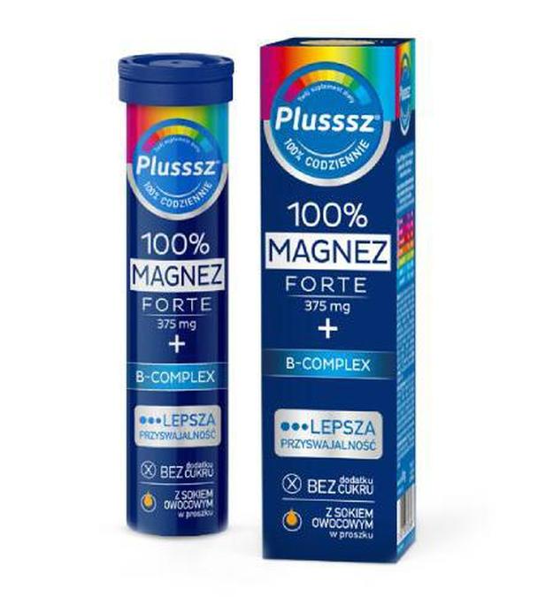 Plusssz Magnez Forte Cytrynian 375 mg, 24 tabl. mus., cena, opinie, właściwości