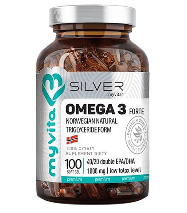 MyVita Silver Omega 3 Forte, 100 kaps., cena, opinie, wskazania