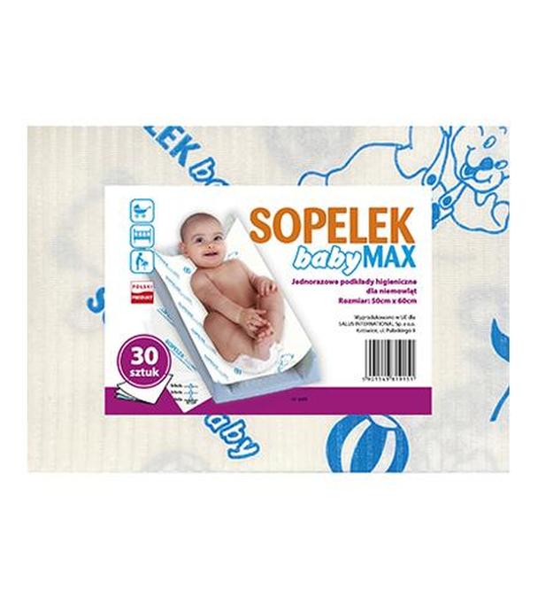 SOPELEK BABY MAX Jednorazowe podkłady higieniczne 50x60 - 30 szt. - cena, opinie, właściwości