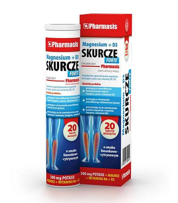 Pharmasis Magnesium + D3 Skurcze Forte, 20 tabletek musujących