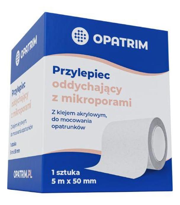 Opatrim przylepiec oddychający z mikroporami 5 m x 50 mm, 1 sztuka