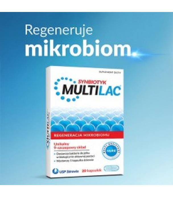 Multilac, synbiotyk (probiotyk + prebiotyk), , kapsułki, 20 sztuk