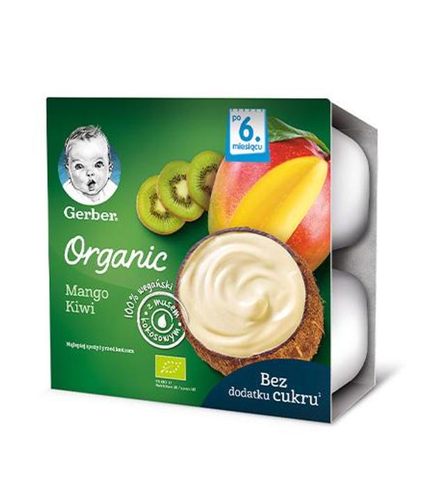 Gerber Organic Deserek 100% wegański z musem kokosowym mango, kiwi dla niemowląt po 6. miesiącu - 360 g - cena, opinie, właściwości