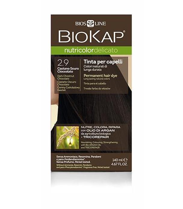 BioKap Nutricolor Delicato Farba do włosów 2.9 Ciemny Czekoladowy Kasztan - 140 ml