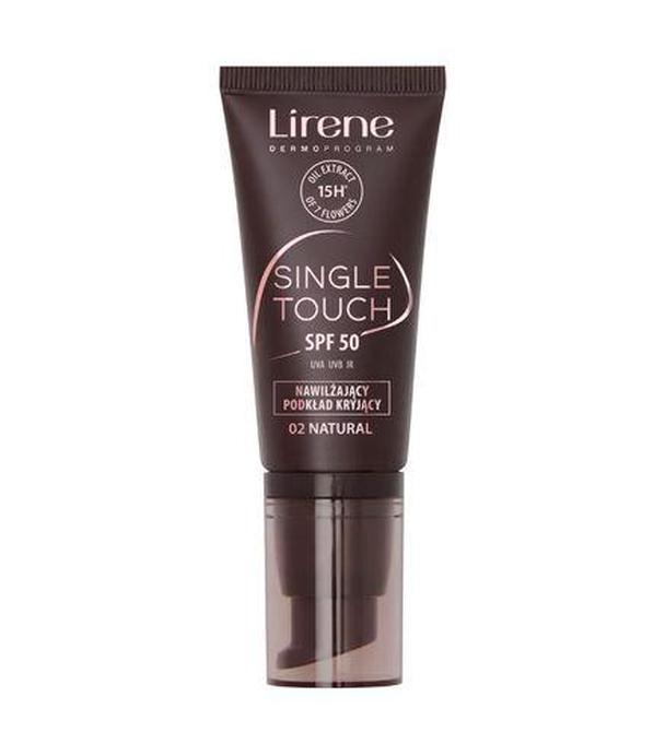 Lirene SINGLE TOUCH Nawilżający podkład kryjący SPF 50 Natural 02, 30 ml