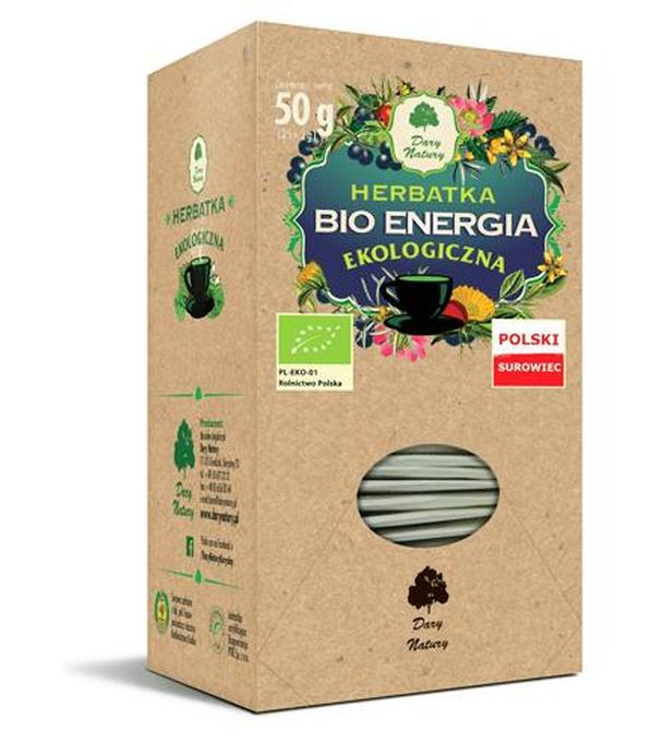 DARY NATURY Herbatka energia BIO 25 x 2g - cena, stosowanie, opinie