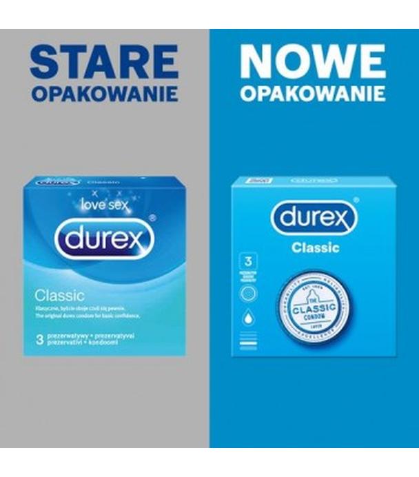 Durex Classic, prezerwatywy klasyczne gładkie, 3 sztuki
