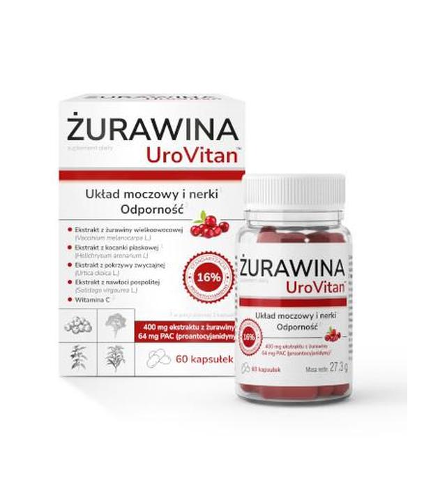 Domowa Apteczka, Żurawina UroVitan, kapsułki, 60 sztuk