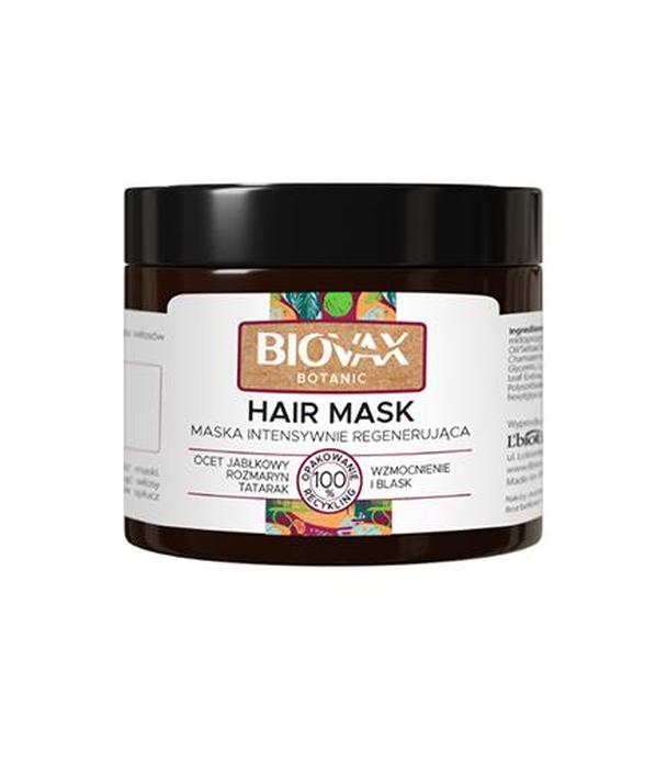 Biovax Botanic Hair Mask Maska intensywnie regenerująca Ocet jabłkowy, rozmaryn - 250 ml - cena, opinie, właściwości