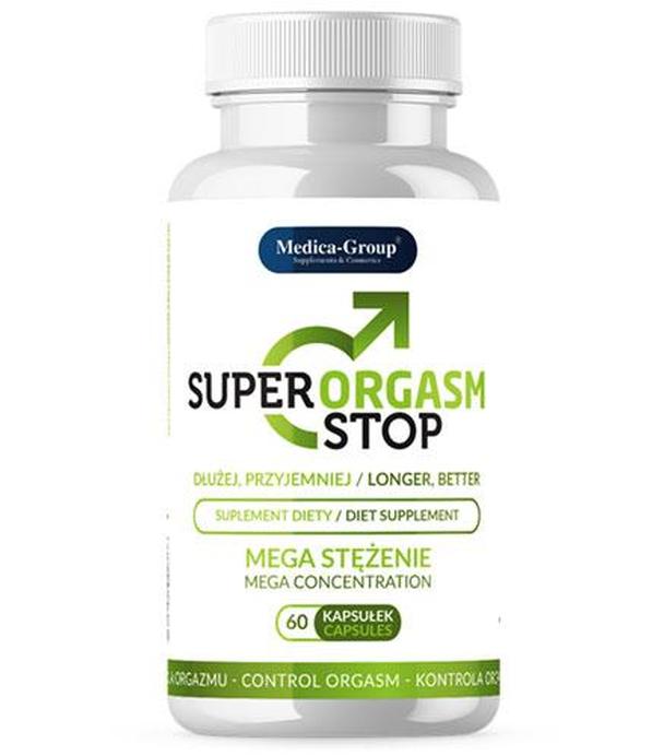 Super Orgasm Stop - 60 kaps. - Kontrola nad wytryskiem - cena, opinie, wskazania