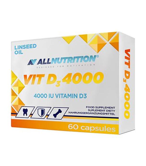 Allnutrition Vit D3 4000 IU Odporność, 60 kaps., cena, opinie, stosowanie