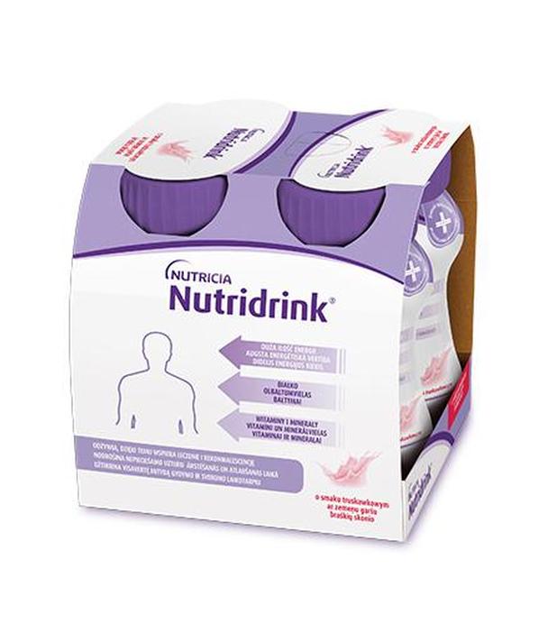 NUTRIDRINK o smaku truskawkowym, 4 x 125 ml - ważny do 2024-11-26