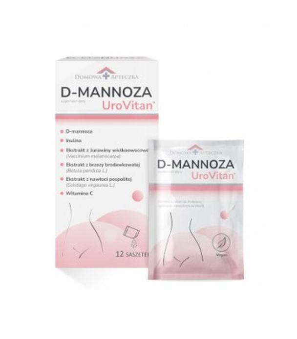 Domowa Apteczka, D-Mannoza UroVitan, proszek, 12 saszetek